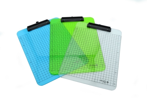 Clipboard standard Office box, A4, transparent PP, culori asortate